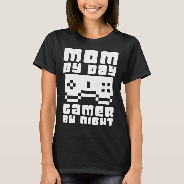 Gamer Mom Motherhood Joystick Controller Video Gam T-Shirt (Front)