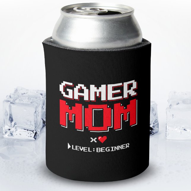 Gamer Mum New Mother First Baby Announcement Can Cooler (Creator Uploaded)