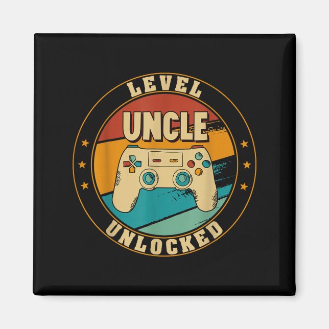 Gamer New Uncle Dad Mom Baby Announcement Pregnanc Magnet (Front)