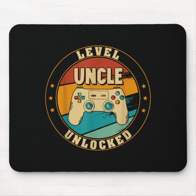 Gamer New Uncle Dad Mom Baby Announcement Pregnanc Mouse Pad (Front)