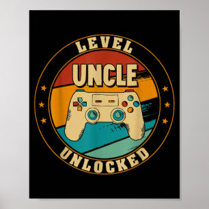 Gamer New Uncle Dad Mom Baby Announcement Pregnanc Poster