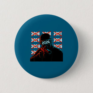 Gamer New Year's Eve 2026 Will Be My Year Gaming M 6 Cm Round Badge