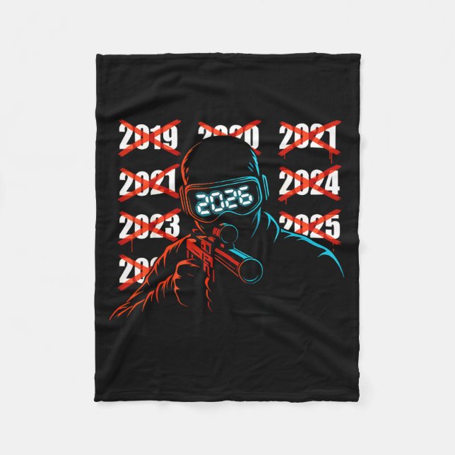 Gamer New Year's Eve 2026 Will Be My Year Gaming M Fleece Blanket (Front)
