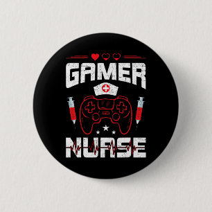 Gamer Nurse Video Gamer Gaming 1  6 Cm Round Badge
