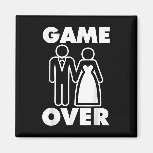 Gamer Over Bride Groom Funny Wedding  Magnet