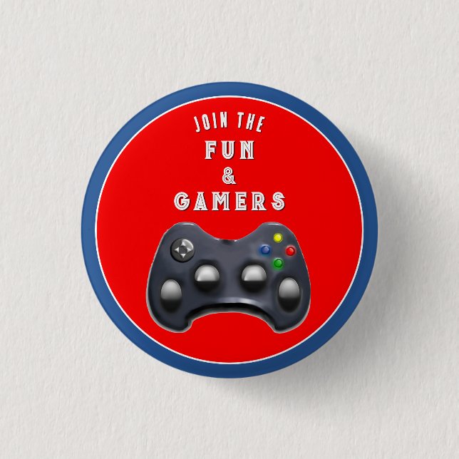 Gamer Party Favours 3 Cm Round Badge (Front)