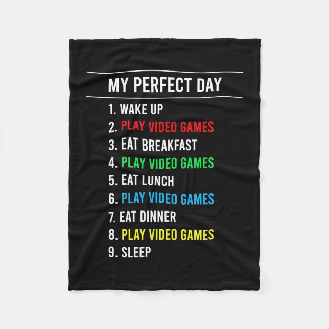 Gamer Perfect Day Fleece Blanket (Front)