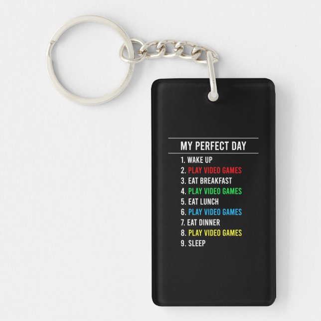 Gamer Perfect Day Key Ring (Front)