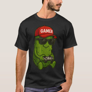 Gamer Pickle Playing Video Games Funny Pickles Lov T-Shirt