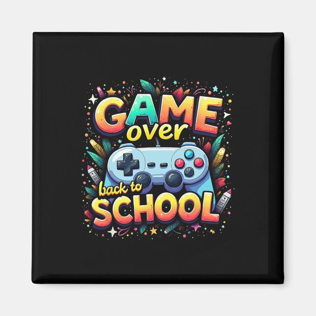 Gamer Pixel Game Over Student Back To School  Magnet (Front)