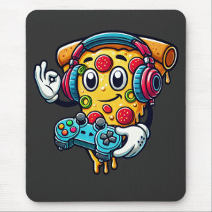 Gamer Pizza Video Gaming Food Mouse Pad 