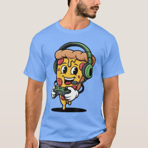 Gamer Pizza Video Gaming Funny Food Men Boys een Y T-Shirt