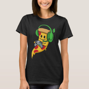 Gamer Pizza Video Gaming Funny Food Men Boys Kids T-Shirt