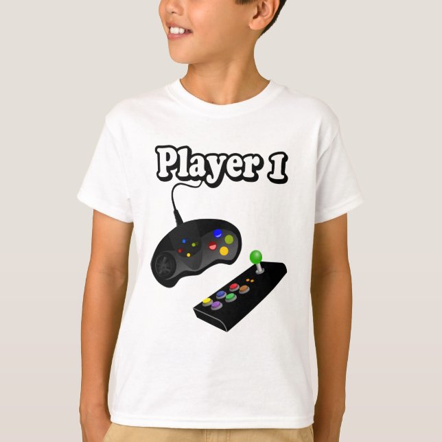 Gamer | Player 1 | Personalise T-Shirt (Front)