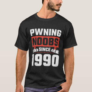 Gamer Pwning Noobs Since 1990 Wasf Gaming T-Shirt