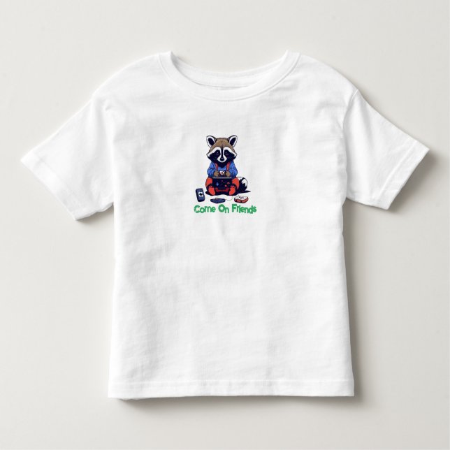 Gamer Racoon: Level Up with Cuteness Baby T-Shirt (Front)