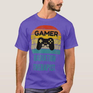 Gamer Radiation Therapist Vintage 60s 70s Gaming T-Shirt