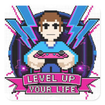 Gamer Retro Level Up