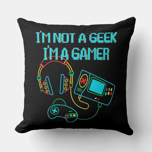 Gamer Retro Neon Cushion (Front)