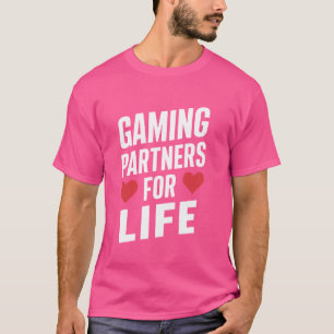Gamer Romance Video Games Heart Pixel Art Gaming P T-Shirt