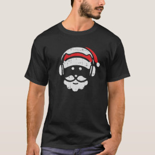 Gamer Santa Headphone Christmas Pajama Cool Gaming T-Shirt