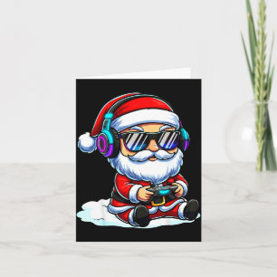 Gamer Santa Video Game Christmas Gaming  Card