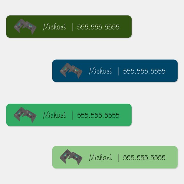 Gamer School Class Lunch Name Number Labels (Group)