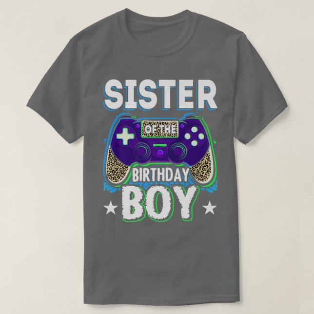 Gamer Sister of the Birthday Boy Video Game Kids A T-Shirt (Design Front)