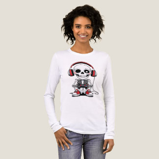 Gamer Skeleton – Funny Halloween Gaming Tri-Blend Shirt