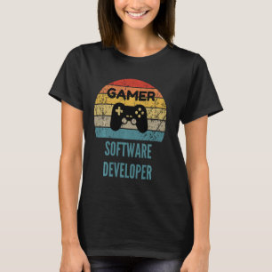 Gamer Software Developer Vintage 60s 70s Gaming T-Shirt
