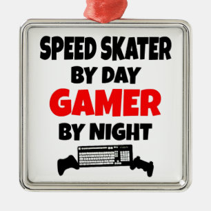 Gamer Speed Skater Metal Tree Decoration