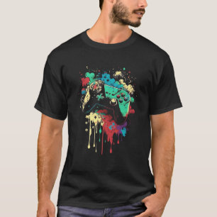 Gamer Splash Gaming Console Retro Game Console Gam T-Shirt