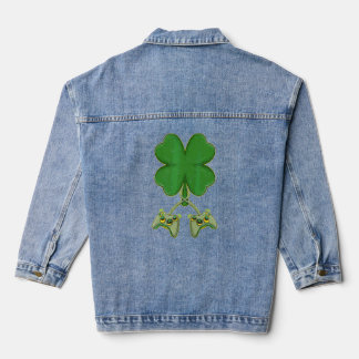 Gamer St Patricks Day Video Game Controller Shamro Denim Jacket