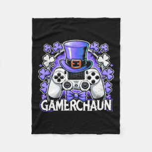 Gamer St Patricks Day Video Game Irish Gaming 1 Fleece Blanket