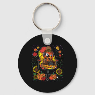Gamer Thanksgiving Day Gaming Video-game Gamer Key Ring