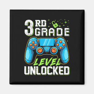 Gamer Third Grade Level Unlocked Back To School Vi Magnet