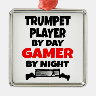 Gamer Trumpet Player Metal Tree Decoration
