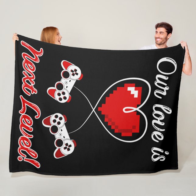 Gamer Valentine Fleece Blanket (In Situ)