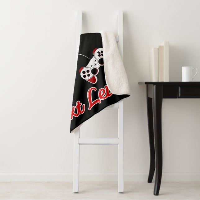 Gamer Valentine Sherpa Blanket (In Situ)
