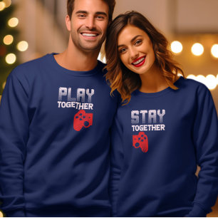 Gamer Valentines Day Couple Matching Funny Matchin Sweatshirt