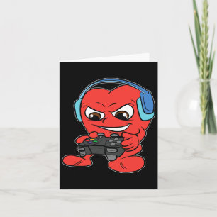 Gamer Valentines Day Cute Video-game Gaming Love 3 Card