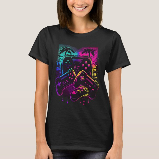 Gamer Video Game Controller 16  T-Shirt (Front)