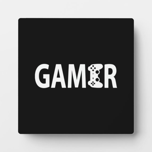 Gamer, Video Game Controller - Gaming Humour Joke Plaque (Front)
