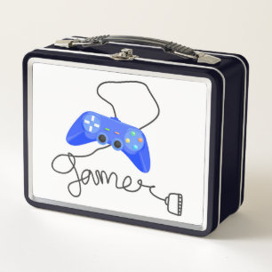 Gamer Video Game Controller Metal Lunch Box