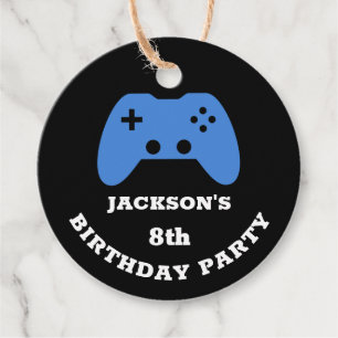 Gamer Video Game Party Thank You Personalised Favour Tags