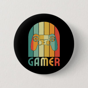 Gamer Video Games Player For Game Player Gamer Dad 6 Cm Round Badge