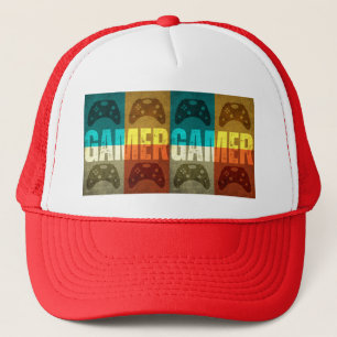 GAMER VINTAGE VIDEO GAME CONTROLLER TRUCKER HAT