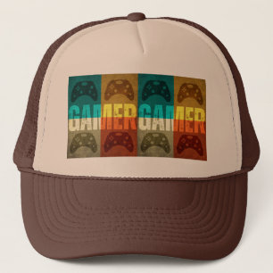 GAMER VINTAGE VIDEO GAME CONTROLLER TRUCKER HAT