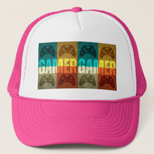 GAMER VINTAGE VIDEO GAME CONTROLLER TRUCKER HAT
