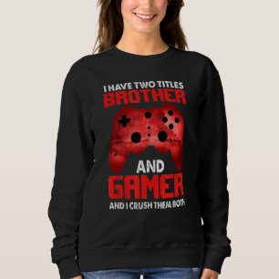Gamer Vintage Video Games  For Boys Brother Son Sweatshirt